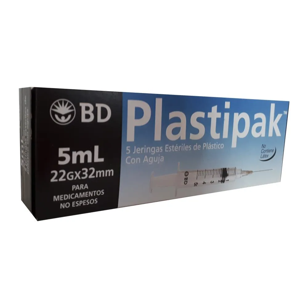 Comprar Bd Plastipak Jeringa 22X32Mm 5 Ml 5 Jeringas