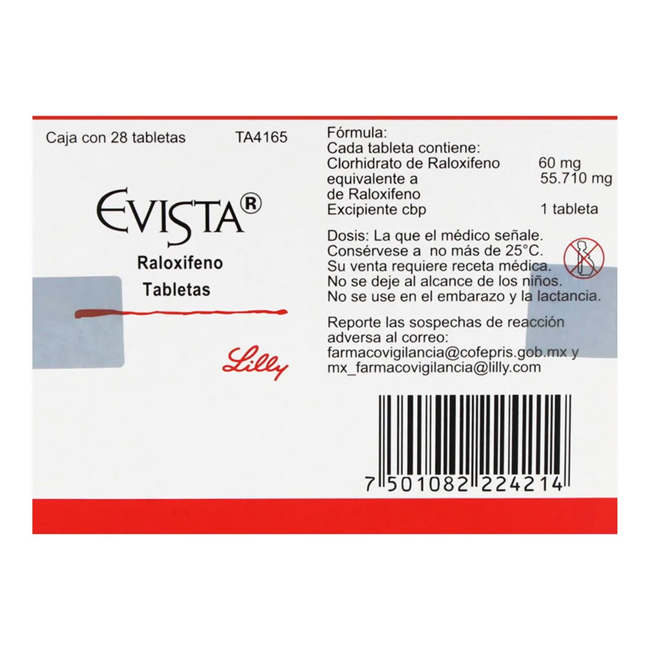 Comprar Evista 60 Mg Con 28 Tabletas