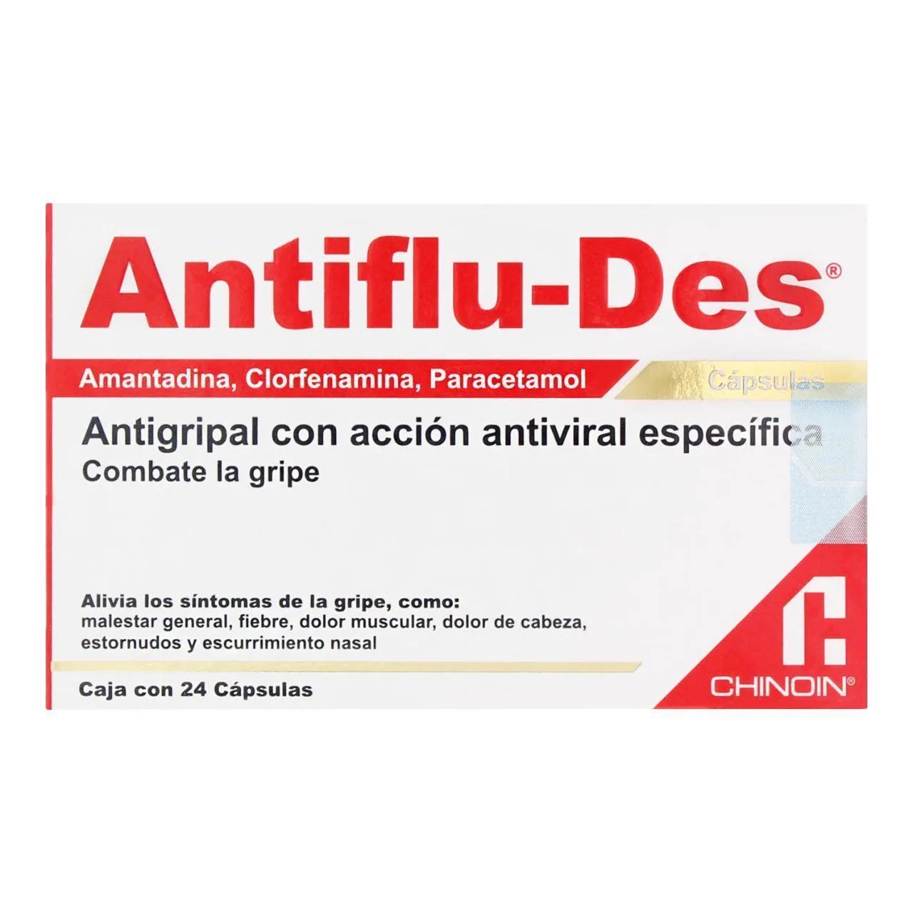 Comprar Antiflu-Des 50/3/300 Mg Con 24 Cápsulas