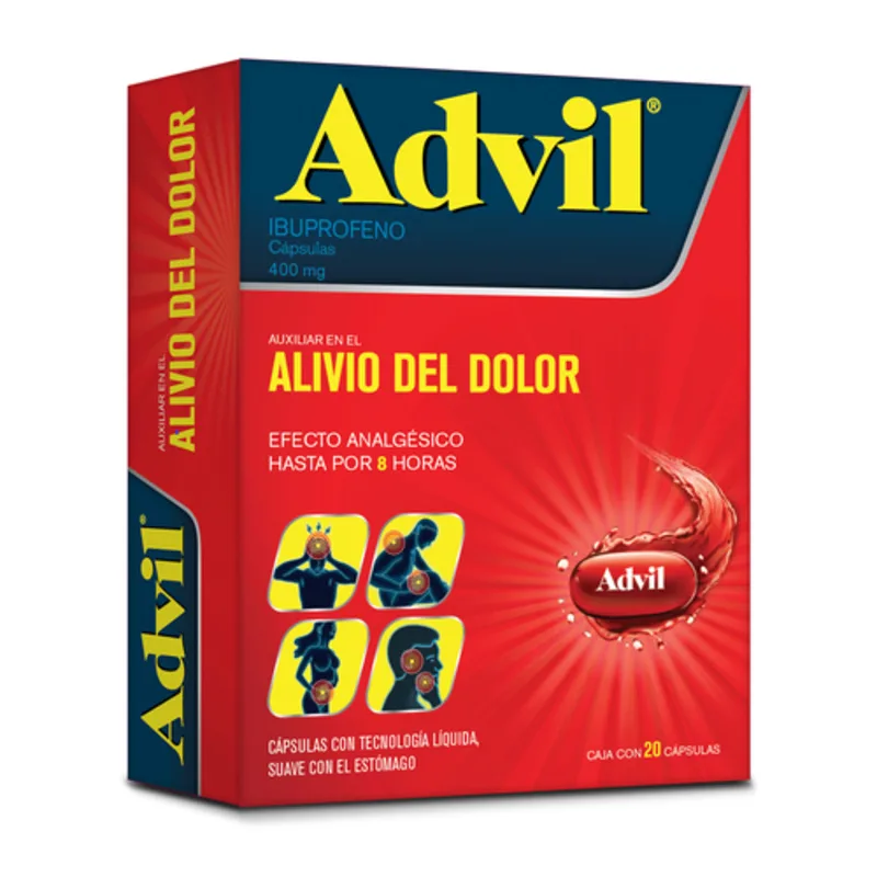 Comprar Advil Max 400 Mg Con 20 Cápsulas