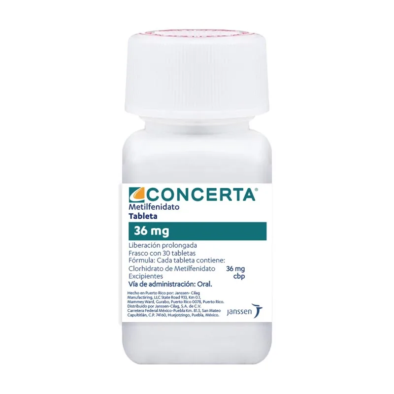 Comprar Concerta 36 Mg Con 30 Tabletas