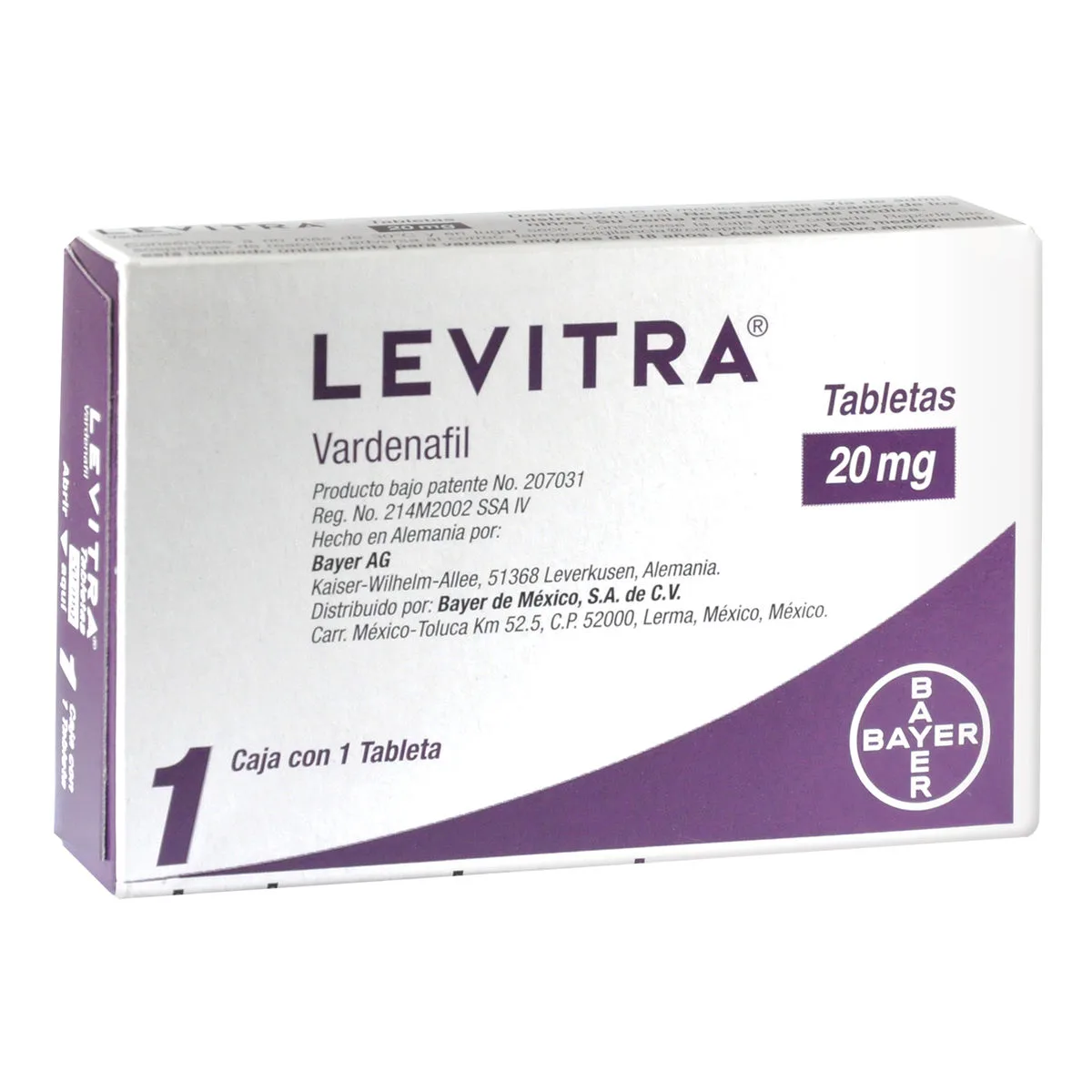 Comprar Levitra 20 Mg Con 1 Con Tableta