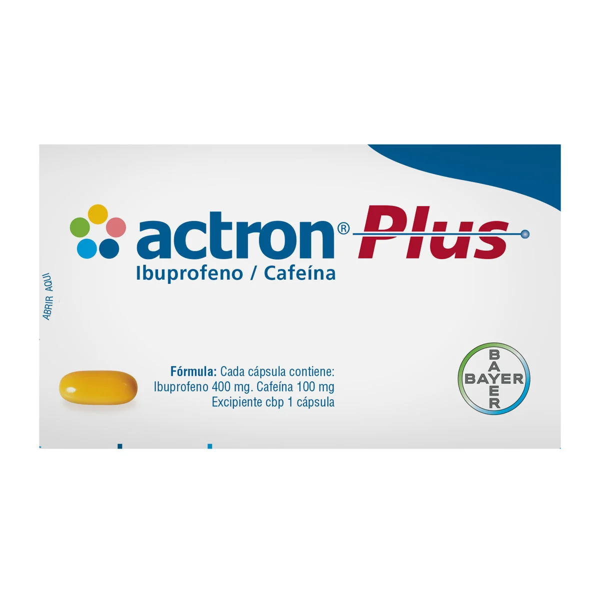 Comprar Actron Plus 400/100 Mg Con 10 Cápsulas