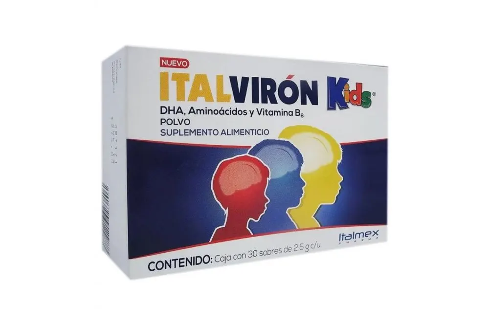 Comprar Italvirón Kids Vitaminas, Minerales Suplemento Alimenticio Polvo Con 30 Sobres