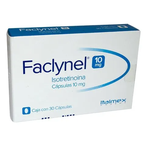 Comprar Faclynel isotretinoína 10 mg con 30 cápsulas