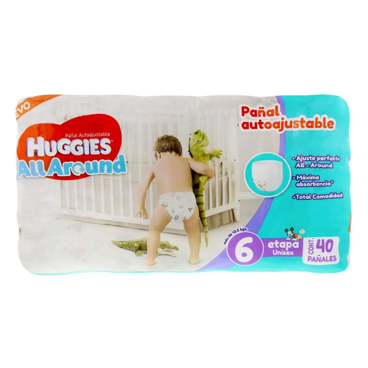 Huggies All Around Etapa 6 Pañales Autoajustable Con 40 Piezas - Compra