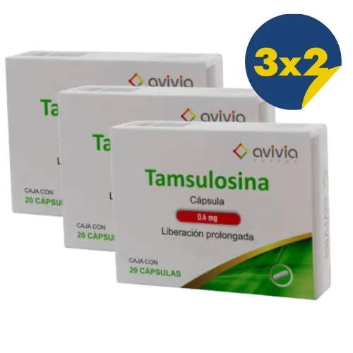 Comprar Tamsulosina 0.4 mg con 20 cápsulas pack 3×2