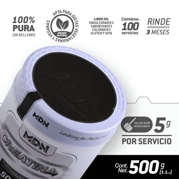 Comprar Mdn Creatina Monohidratada 500 G En Polvo