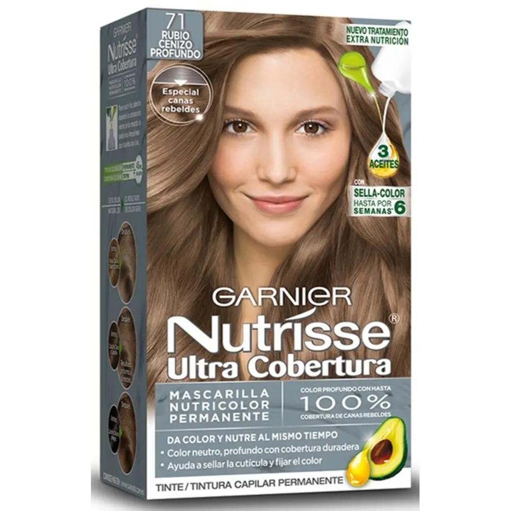 Comprar Nutrisse Ultra Cobertura Tinte En Crema Tono 71 Rubio Cenizo Profundo