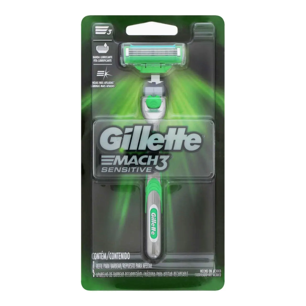 Comprar Gillette Mach3 Sensitive Rastrillo De Afeitar Con 1 Pieza