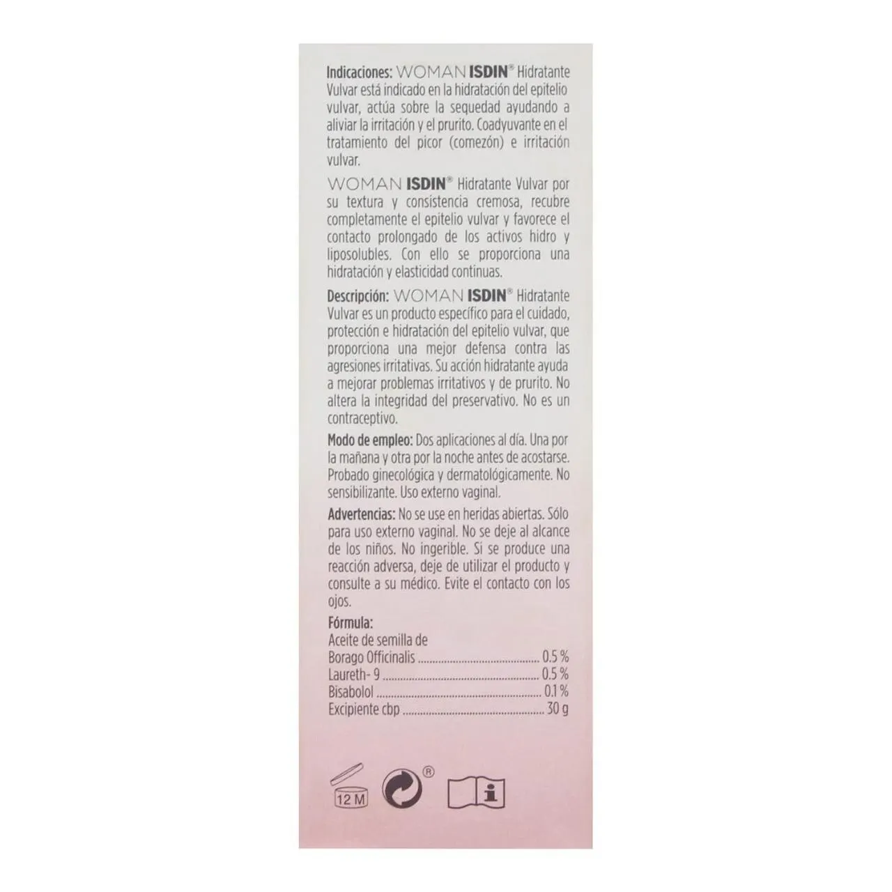 Comprar Isdin Woman Crema Hidratante Vulvar 30 Gr