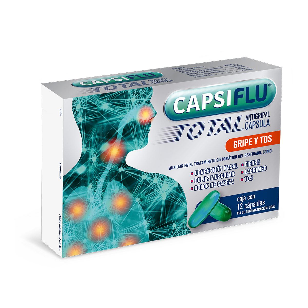 Capsiflu Total 20/10/5 Mg Con 12 Cápsulas