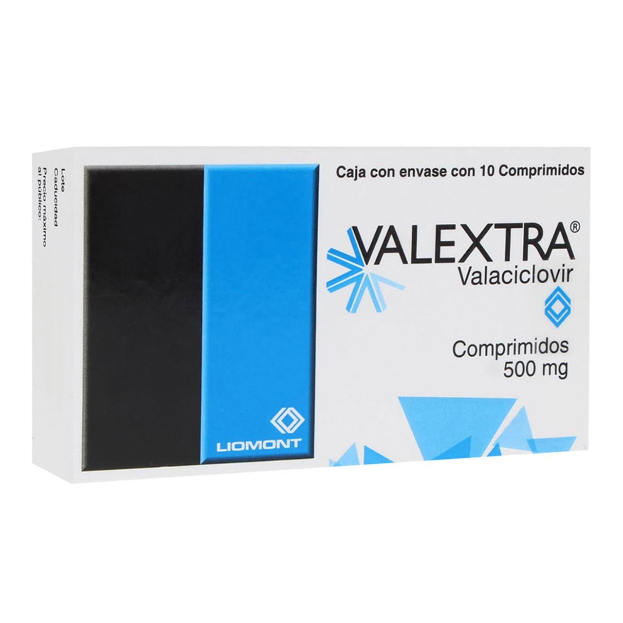 Valextra Clorhidrato De 500 Mg Con 10 Comprimidos