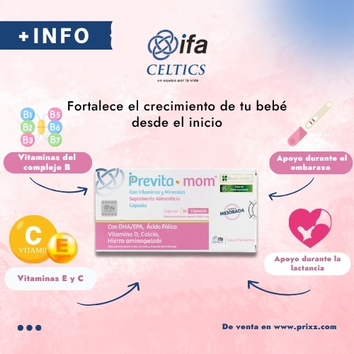 Previta-Mom (Multivitamínico Prenatal) 30 Cápsulas Suplemento