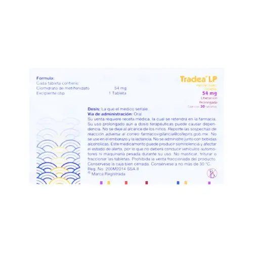 Tradea Lp 54 Mg Con 30 Tabletas De Liberación Prolongada