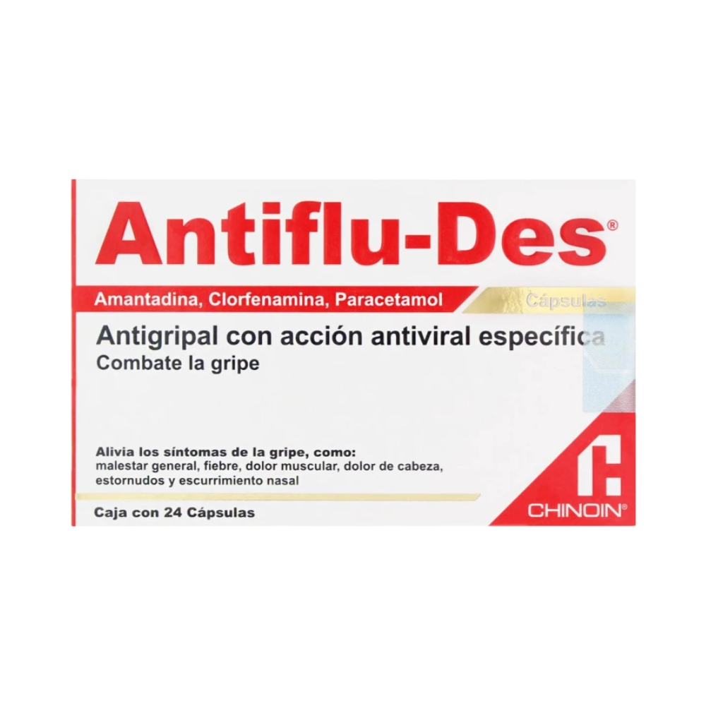 Antiflu-Des 50/3/300 Mg Con 24 Cápsulas