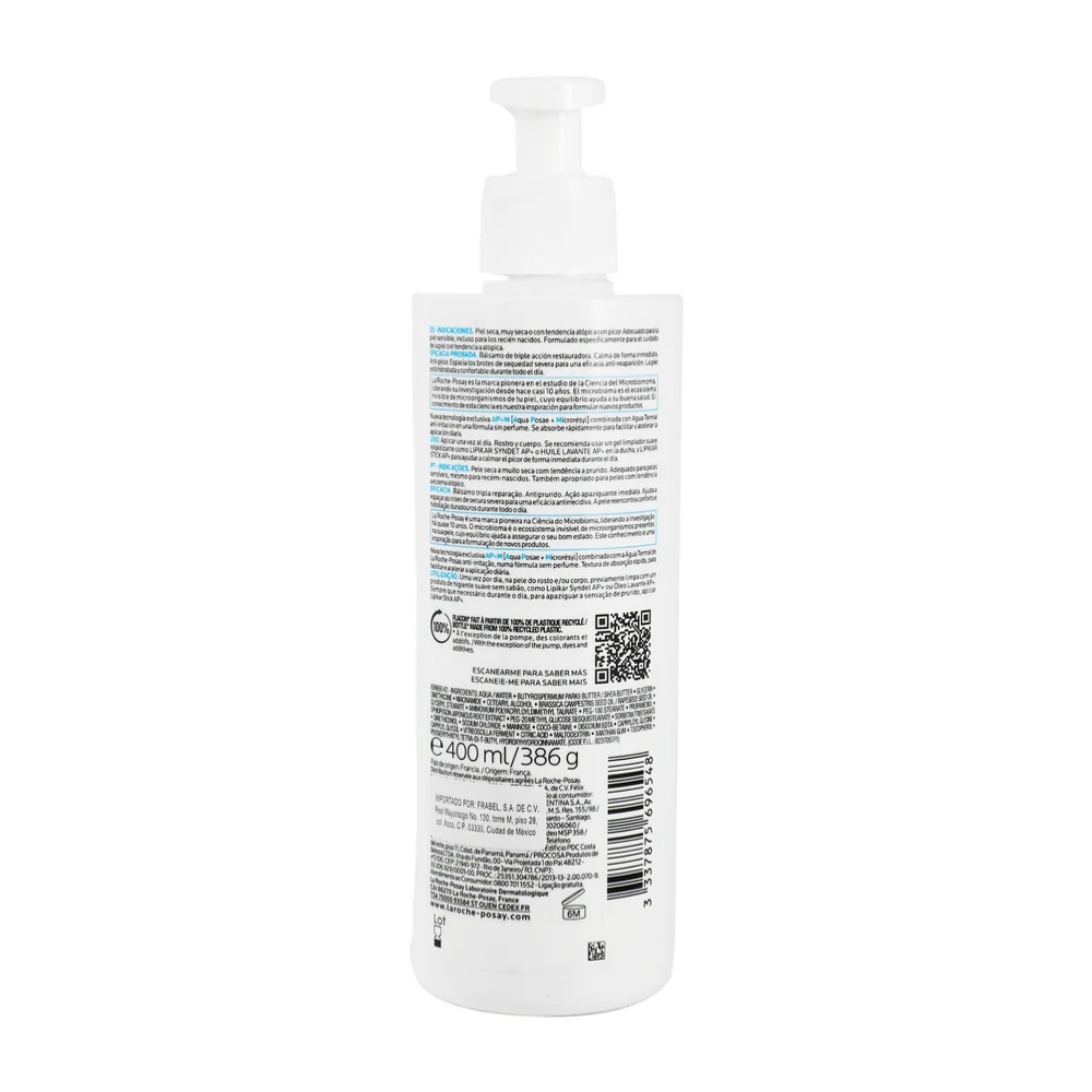 La Roche Posay Lipikar Baume Crema Restauradora 400 Ml