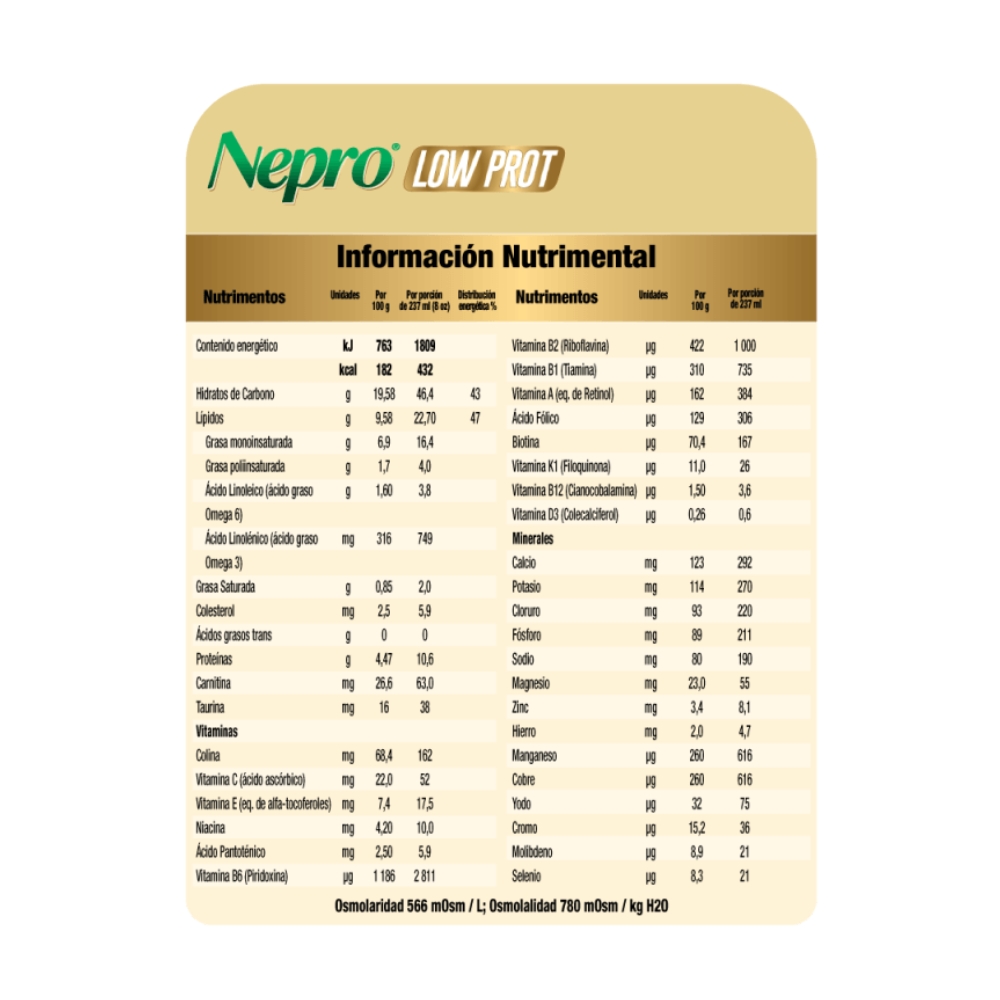 Nepro Low Protein Sabor Vainilla Con 237 ml