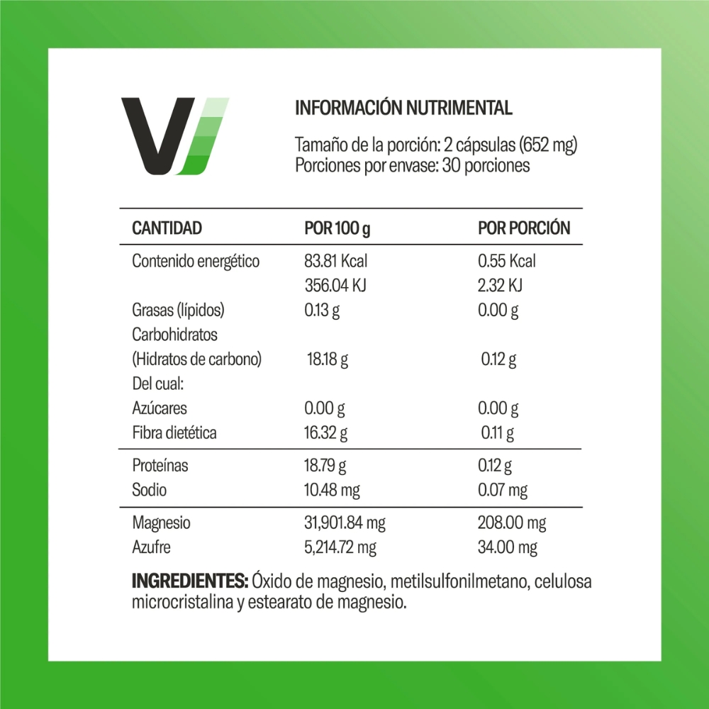 Magnesio 326 Mg Con 60 Cápsulas