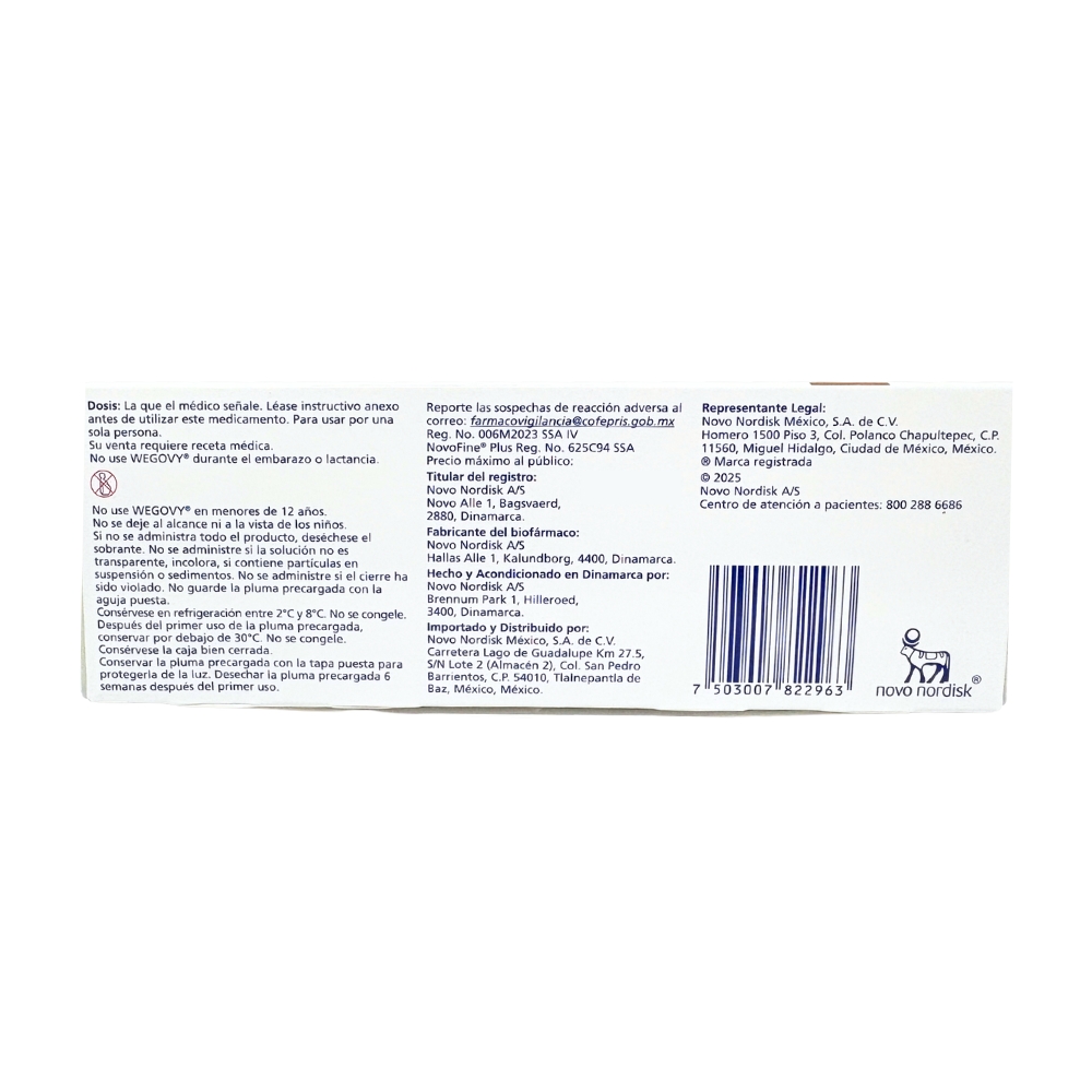 Wegovy Flextouch 1.0 Mg 3 Ml Con 4 Agujas