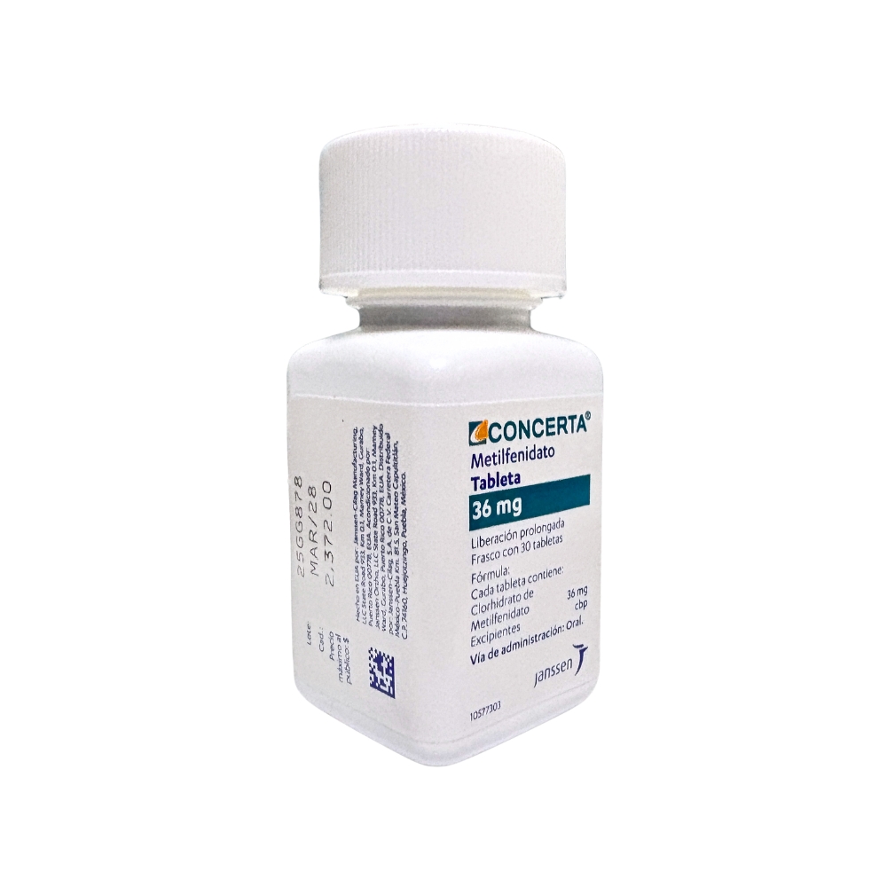 Concerta 36 Mg Con 30 Tabletas