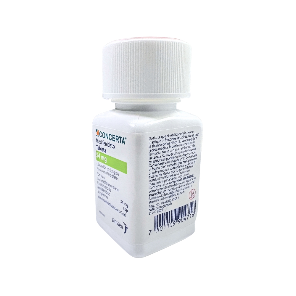 Concerta 54 Mg Con 30 Tabletas