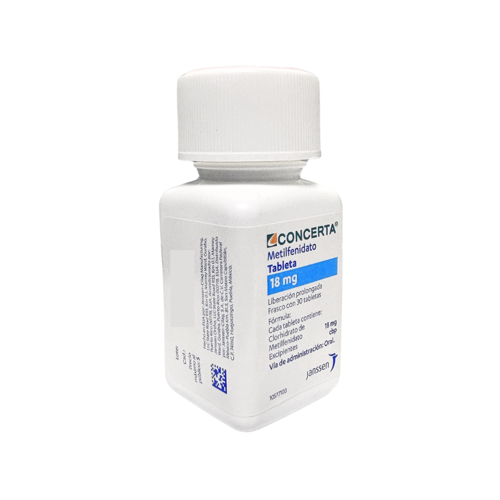 Concerta 18 Mg Con 30 Tabletas