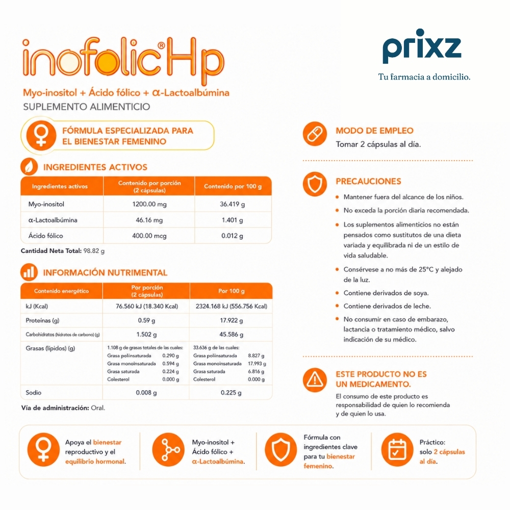 Inofolic HP con 60 Cápsulas