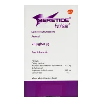 Seretide Evohaler 25/50 Mcg Con 120 Dosis Y Dispositivo Inhalador