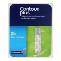 Contour Plus Tiras Reactivas Con 25 Piezas