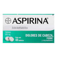 Aspirina 500 Mg Con 40 Tabletas