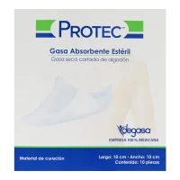 Protec Gasa Absorbente Estéril 20X12Cm 10 Piezas 