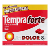 Tempra Forte 650 Mg Con 36 Tabletas