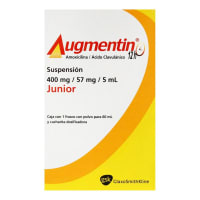 Augmentin Junior Amoxicilina Ácido Clavulánico 400/57 Mg/5 Ml Suspensión Con 60 Ml
