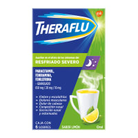 Theraflu 650/20/10 Mg Granulado 6 Sobres Sabor Limón