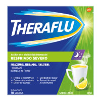 Theraflu 650/20/10 Mg Granulado Con 10 Sobres Sabor Limón