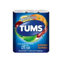Tums 750 Mg 3 Rollos Con 8 Tabletas Masticables