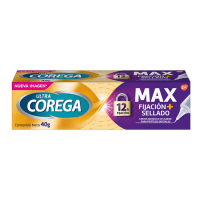 Corega Ultra Máximo Sellado Crema Adhesiva Para Prótesis Dentales Sin Sabor 40 G