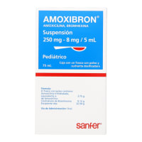 Amoxibron 250/8 Mg Suspensión Pediátrica 75 Ml