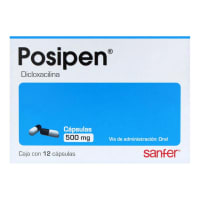 Posipen Dicloxacilina 500 Mg Con 12 Cápsulas