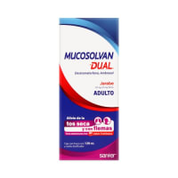 Mucosolvan Dual Dextrometorfano / Ambroxol Con Jarabe Adulto De 120 Ml