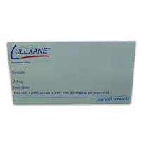 Clexane 20 Mg Con 2 Jeringas Prellenadas De 0.2 Ml Solución Inyectable