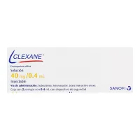 Clexane 40 Mg Solución Inyectable Con 2 Jeringas Prellenadas