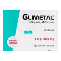 Glimetal 4/1000 Mg Con 30 Tabletas