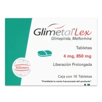Glimetal Lex 4/850 Mg Con 16 Tabletas
