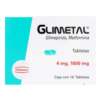 Glimetal 4/1000 Mg Con 16 Tabletas