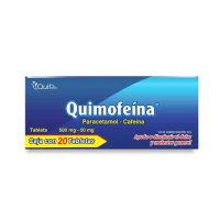 Quimofeina Paracetamol Cafeína 500 Mg / 50 Mg Con 20 Tabletas