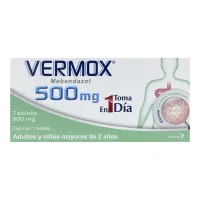 Vermox 500 Mg Con 1 Tableta