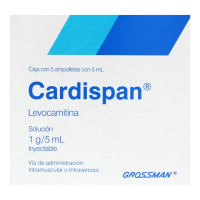 Cardispan 1 G Solución Inyectable Con 5 Ampolletas De 5 Ml