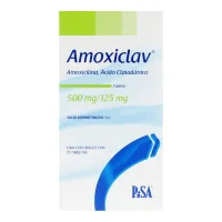 Amoxiclav Amoxicilina Ácido Clavulánico 500/125 Mg Con 15 Tabletas